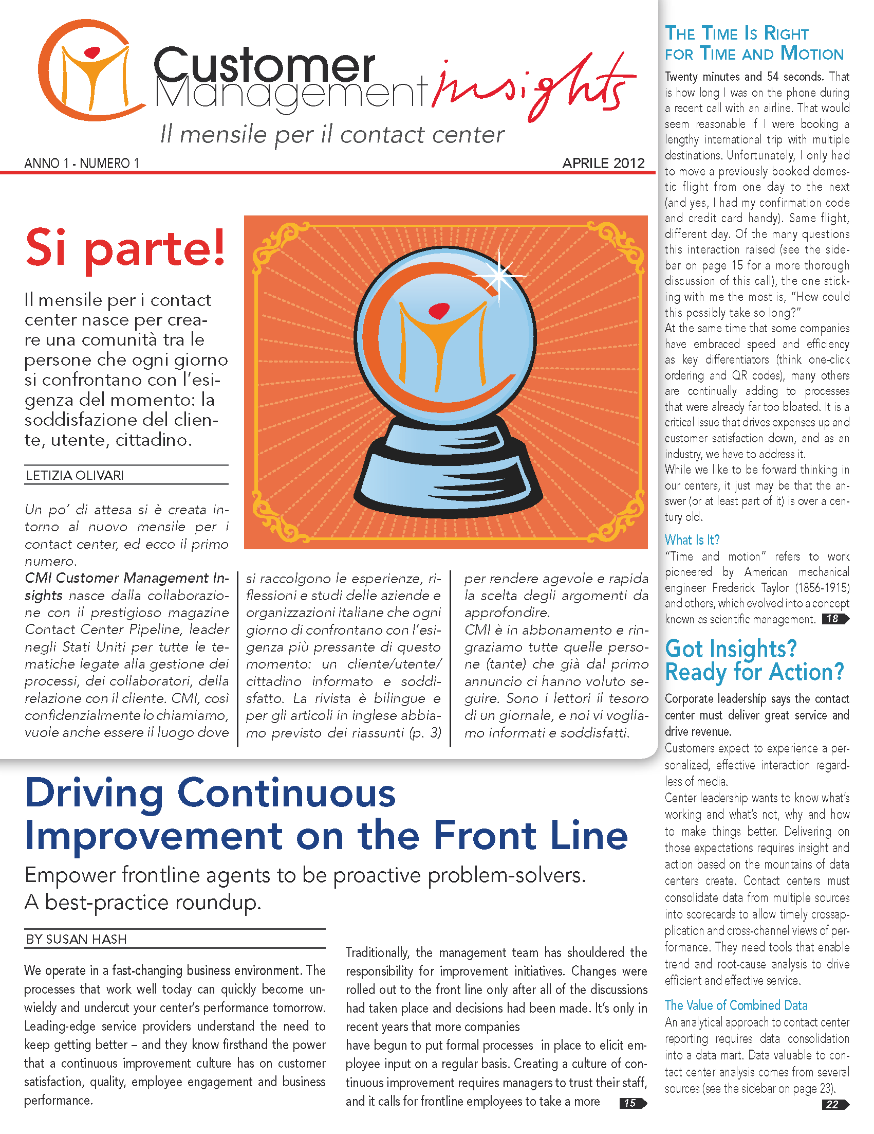 Aprile 2012 – Si parte Aprile 2012 – Si parte