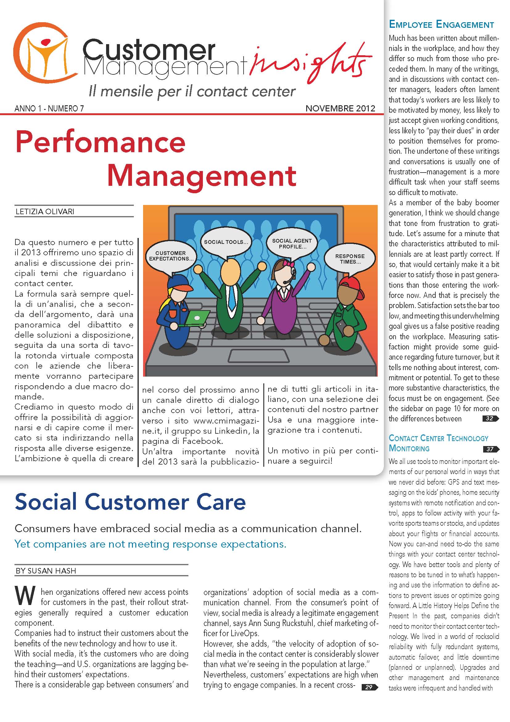 Novembre 2012 – Perfomance Management