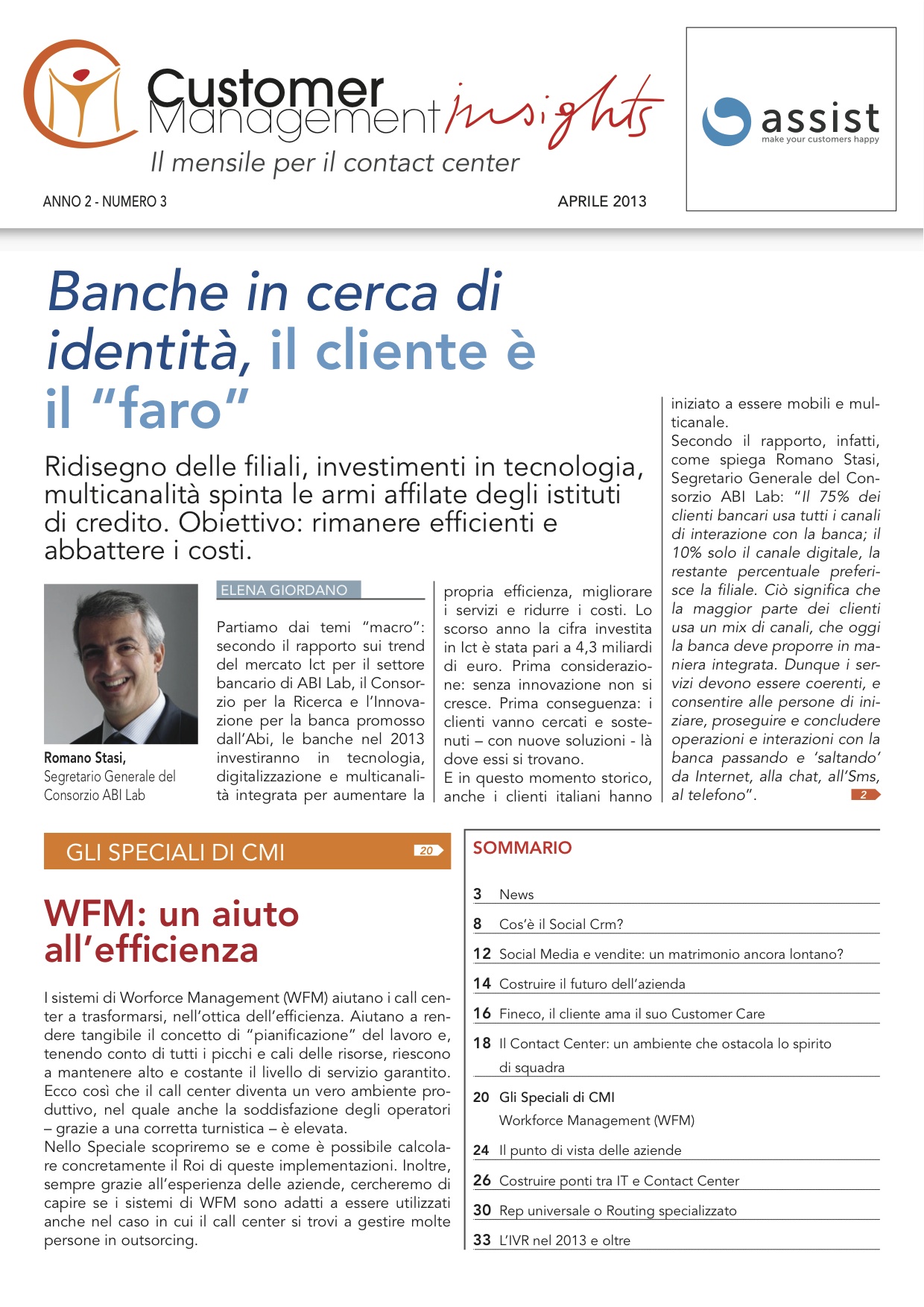 Aprile 2013 – Banche in cerca di identità, il cliente è il “faro”