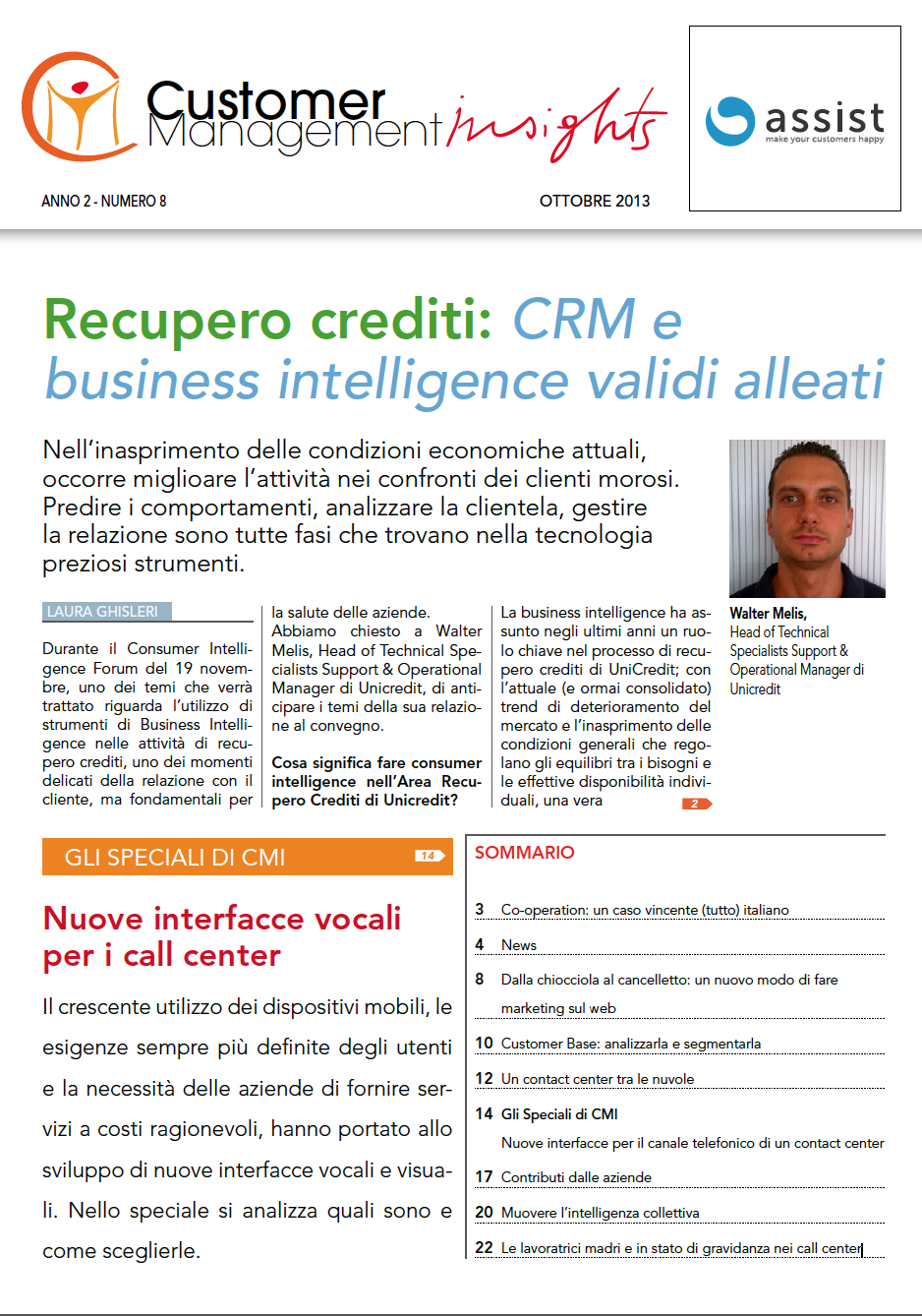 Ottobre 2013 – CRM e Business Intelligence alleati