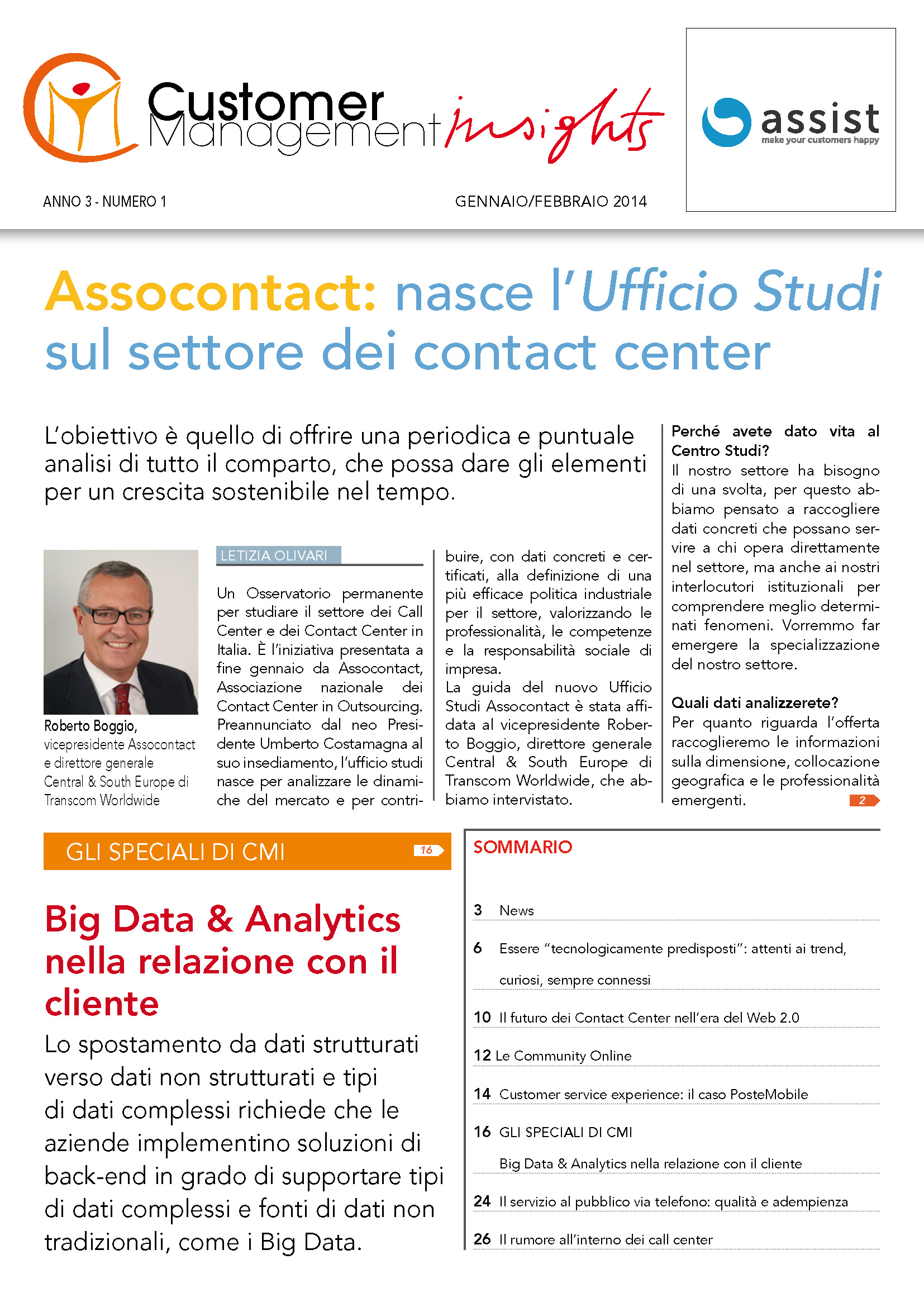 Gennaio-Febbraio 2014 – Big Data & Analytics nella relazione con il cliente