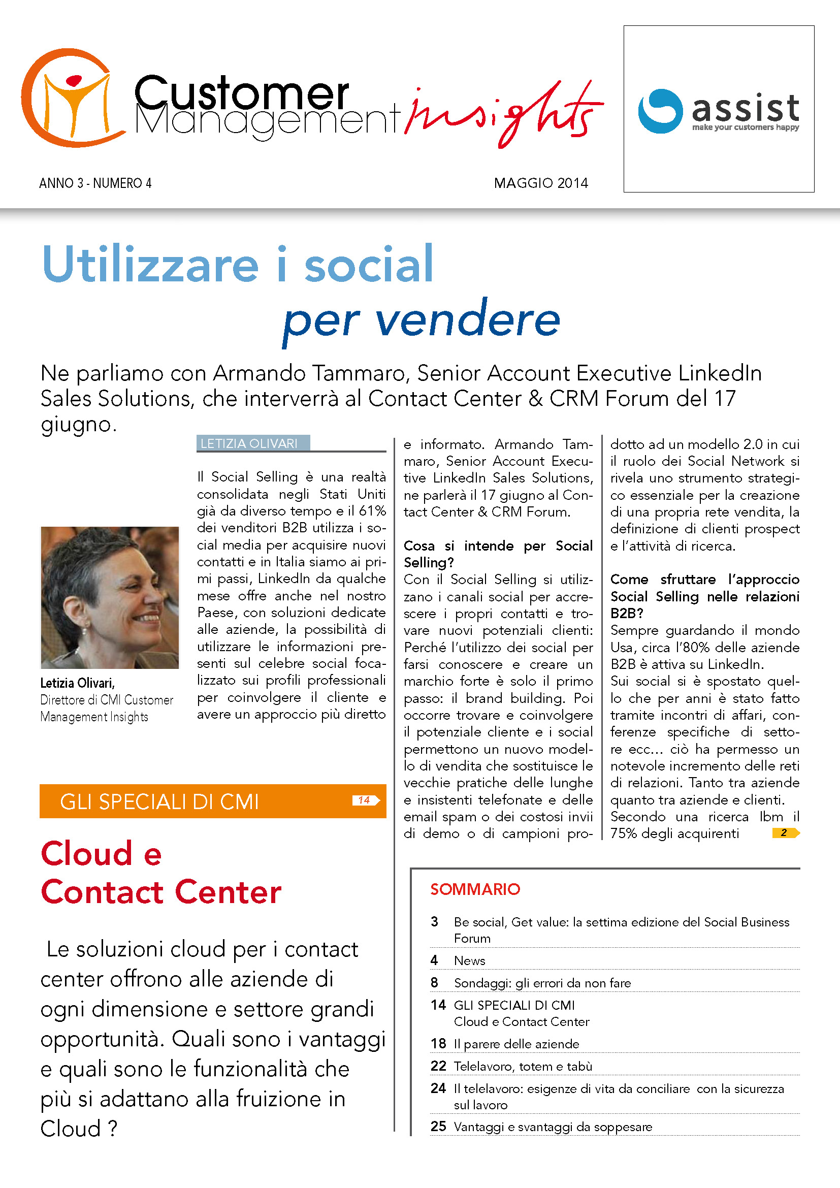 Maggio 2014 – Cloud e Contact Center