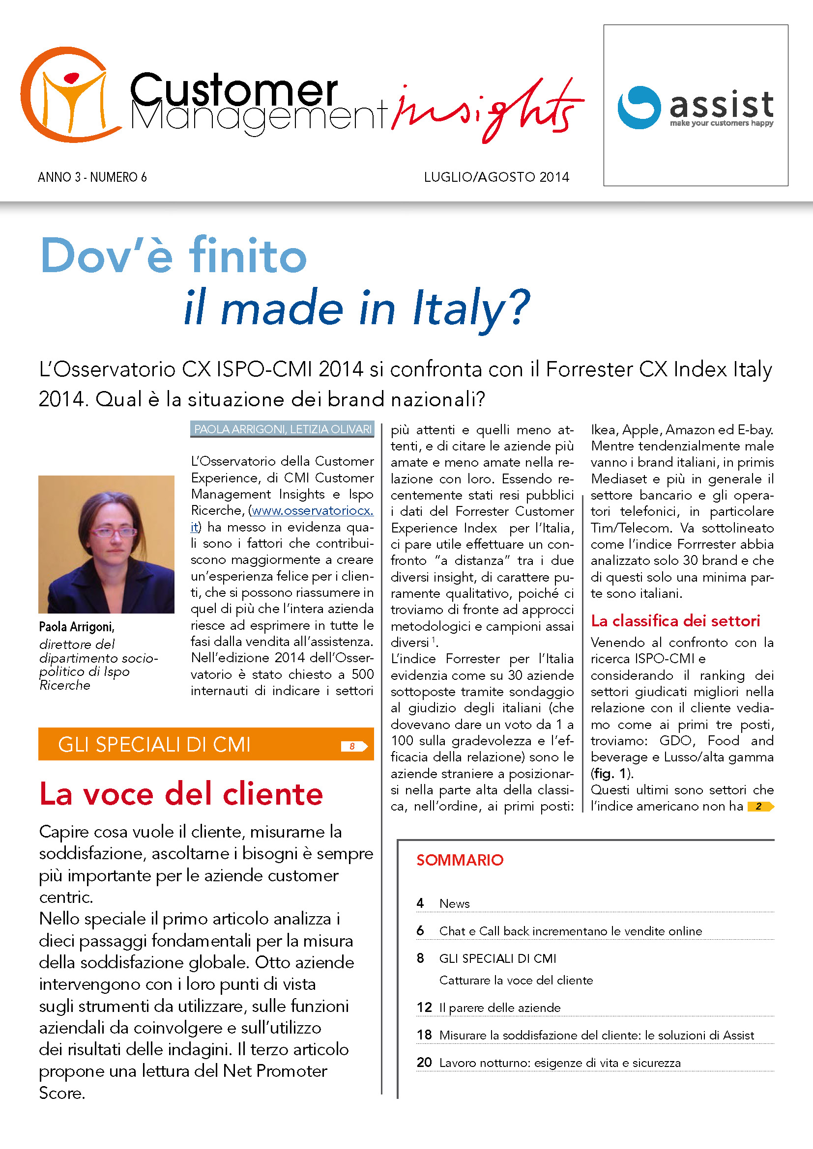 Luglio 2014 – La voce del cliente