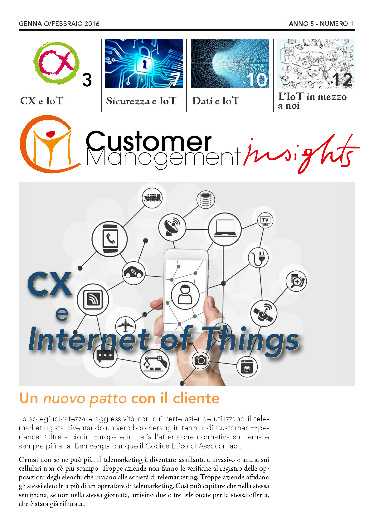 Customer Experience e Internet of Things – CMI anno 5 n.1