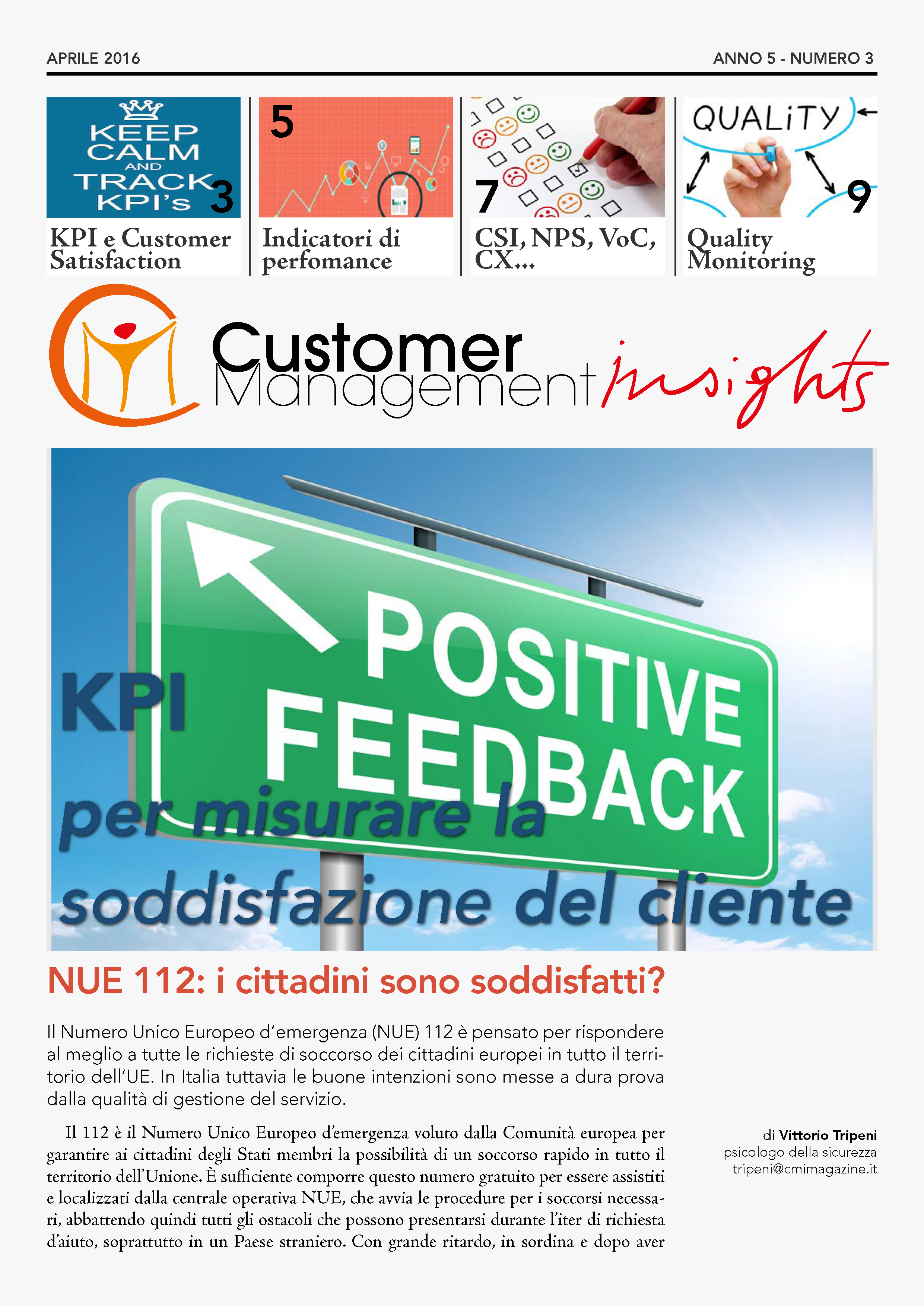 KPI per misurare la soddisfazione del cliente – CMI anno 5 n. 3