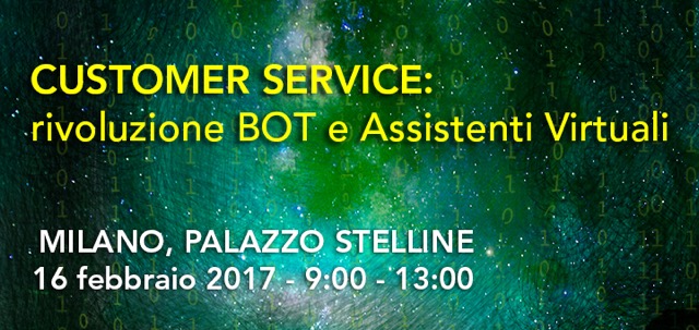 Agenda – Customer Service: rivoluzione BOT e Assistenti Virtuali