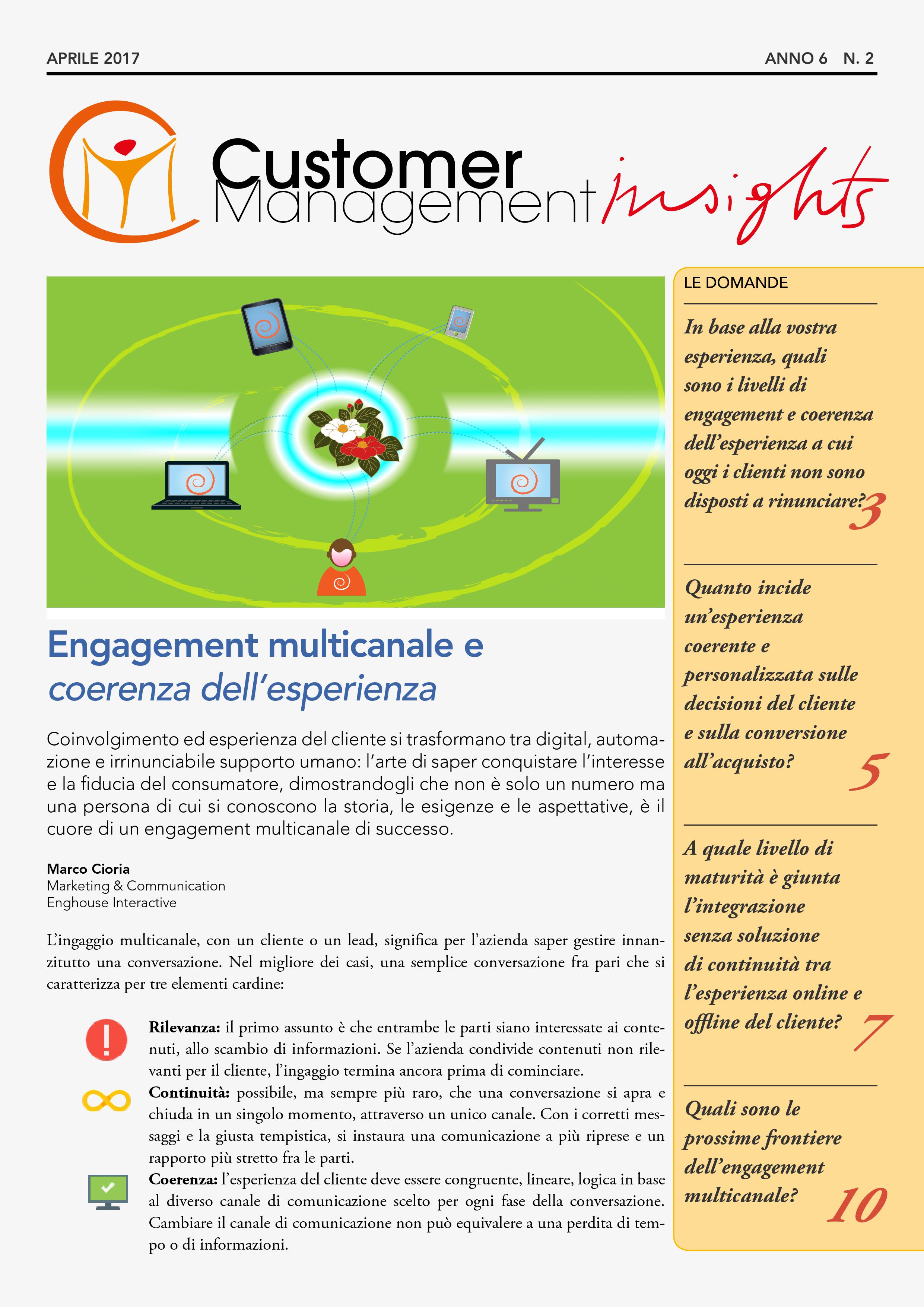 Engagement multicanale e coerenza dell’esperienza – CMI anno 6 n. 2