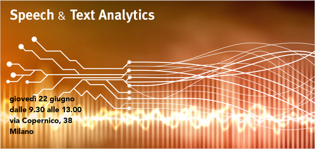 ATTI CONVEGNO SPEECH & TEXT ANALYTICS ATTI CONVEGNO SPEECH & TEXT ANALYTICS