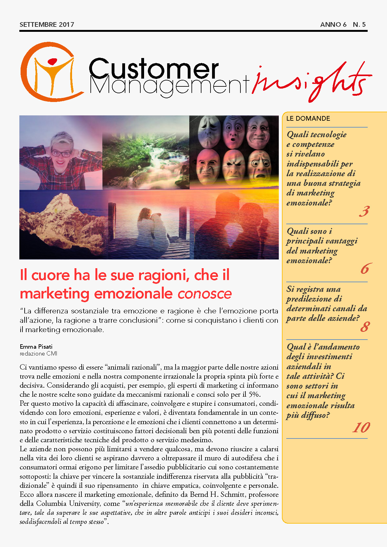 Marketing emozionale – CMI anno 6 n. 5