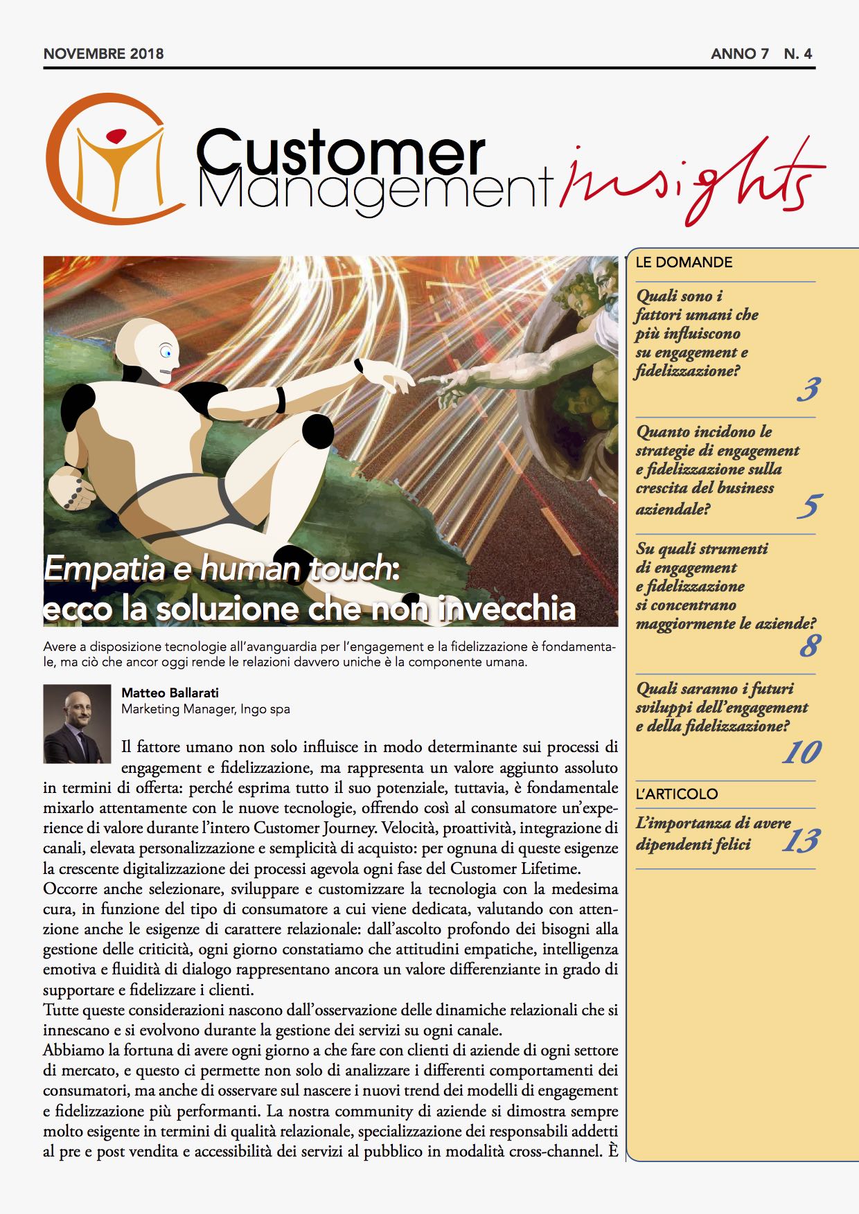 Engagement e fidelizzazione – CMI anno 7 n. 4