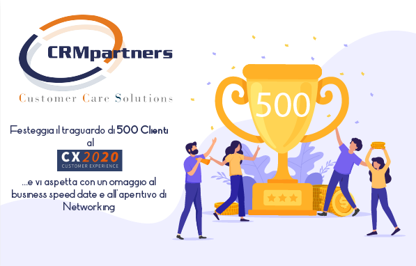 CRMpartners festeggia il traguardo di 500 clienti al CX2020