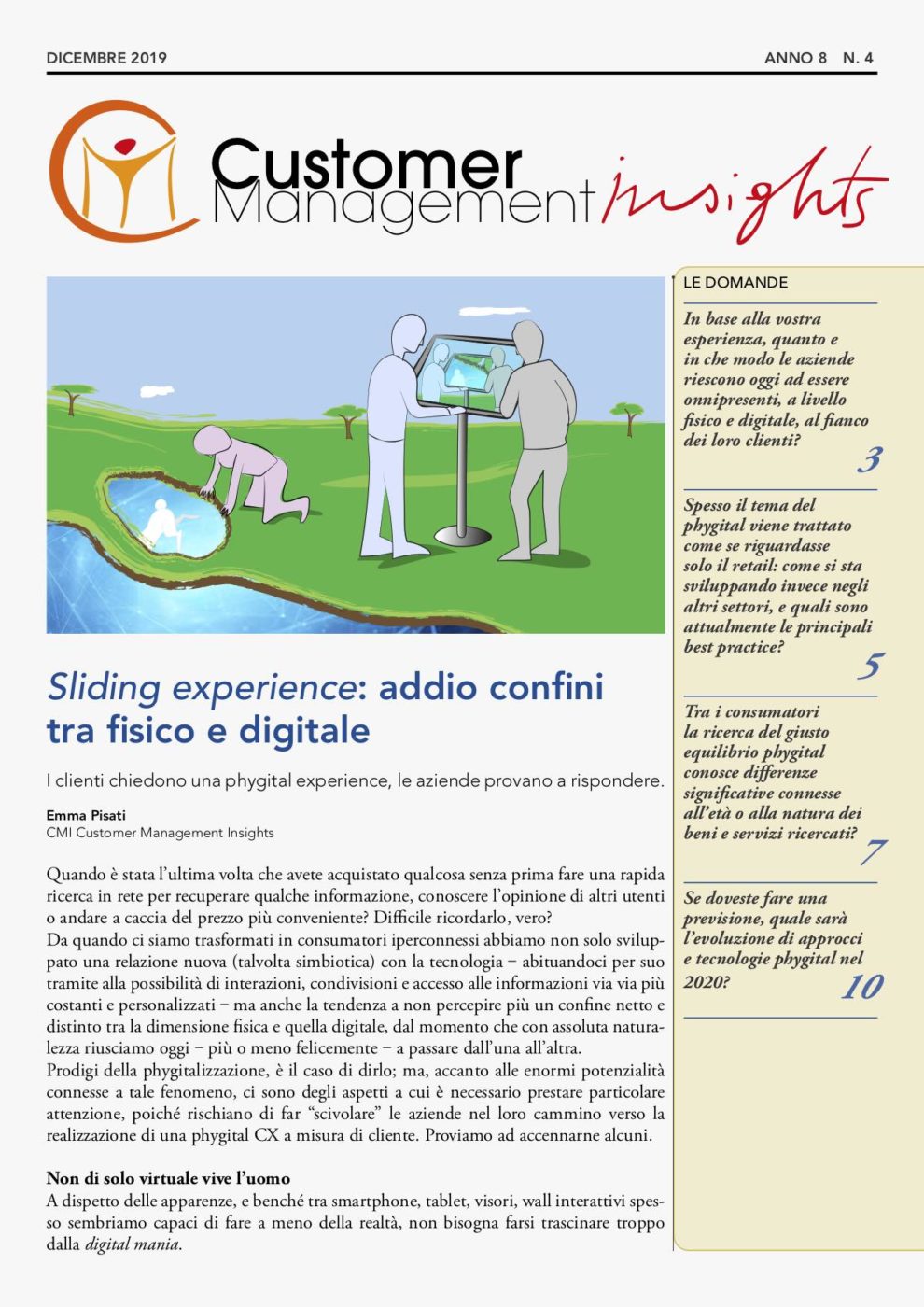 Customer Experience tra fisico e digitale – CMI anno 8 n. 4