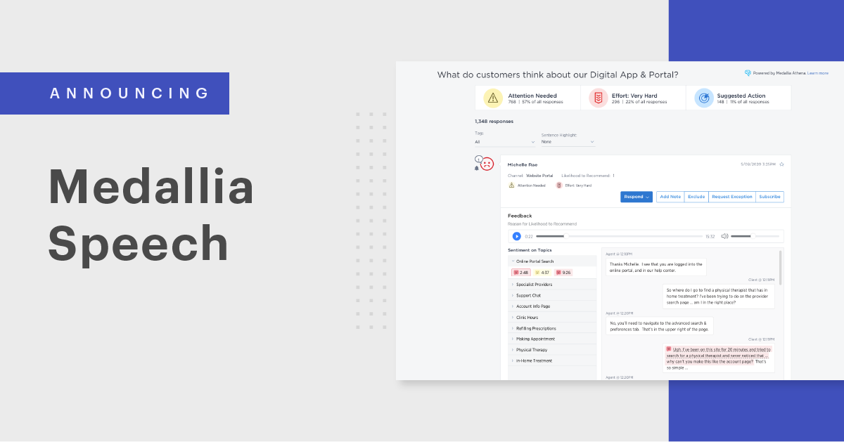 Medallia amplia la sua piattaforma con Medallia Speech