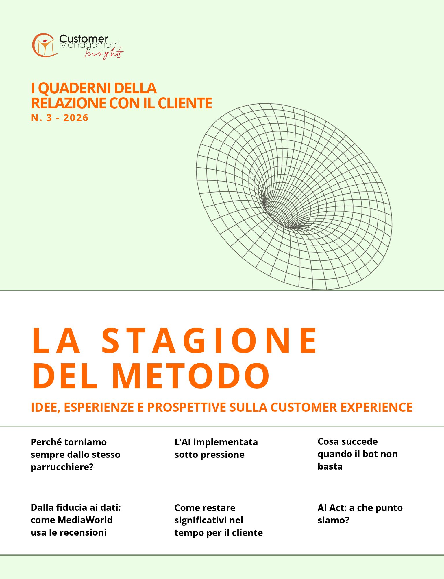 Quaderni della Relazione con il Cliente n. 3: la CX come metodo